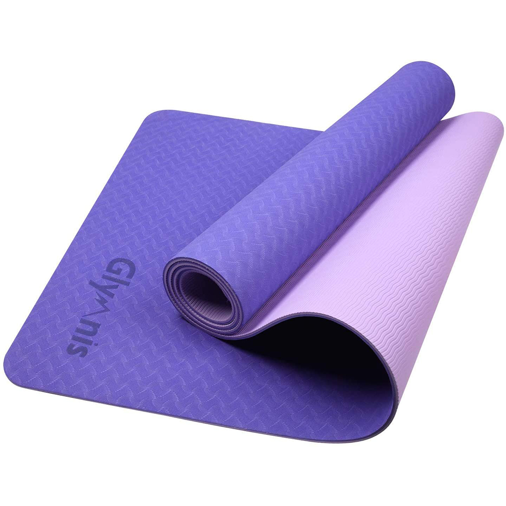 6mm PVC Sprinkles Printed Yoga Mat – 24 x 68 – Blue/Grey – GoZoneUSA